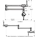 IMLEZON Stainless Steel Pot Filler Faucet Commercial Wall Mount Kitchen Sink Faucet Folding Stretchable with Single Hole Two Handles