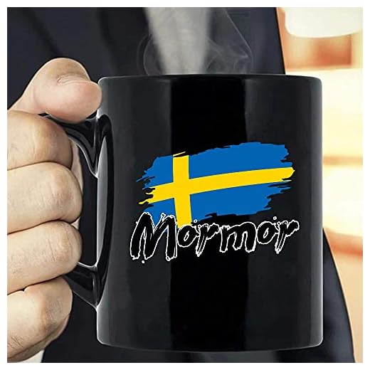 Svensk mormor mormer flaggor Sverige mugg