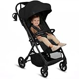 Lionelo Tansi Reisebuggy bis 22 kg, 6 Monate–4 Jahre, Kompakt Faltbar mit Einhand Auto Folding, GravelTech Rädern, Liegeposition 92 cm, Dri Seat, Verdeck mit UPF50+ Schutz Wasserdicht, Korb bis 3 kg
