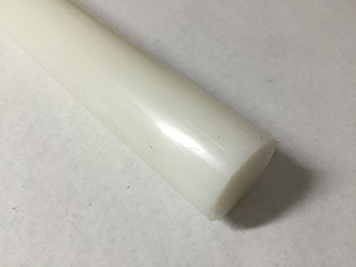 Tige ronde en polyéthylène haute densité PEHD blanc naturel 10,2 x 30,5 cm