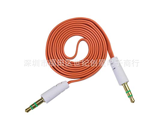 Davitu Cables, Adapters & Sockets - 1000pcs AUTO noodle Aux Stereo 3.5mm 1 m Car Male to M AUX AUXILIARY sound Stereo Audio Data Cable MP3 - (Color Name: Blue)