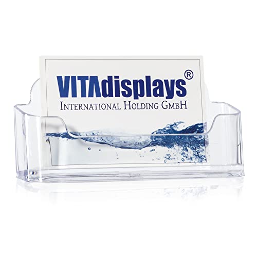 Porte-cartes de visite format A7 paysage transparent rigide lot de 10 pièces