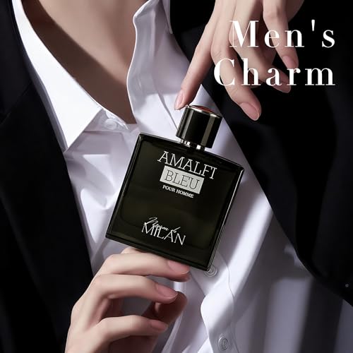 Image of AFLUXE AMALFI BLEU, Men's Cologne Gift, Long Lasting EDP, Aura of Elitism & Modern Style, Perfume for Business, Commute and Casual Use, 3.4 Fl Oz