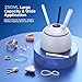 TEBAL Ultrasonic Retainer Cleaner Machine, 52kHz Ultrasonic Denture Cleaner for Night Guards, Braces, Aligner, Toothbrush, Jewelry and More, Dental Cleaning Pod with Digital Timer & 250ML, White