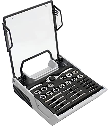 Maletín de roscas/troqueles y llave de trinquete 60 piezas Cover