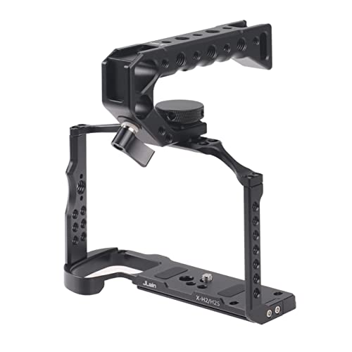 Image of Fotga Alloy Aluminum Camera Cage Bracket Stabilizer + Top Handle for Fujifilm X-H2 X-H2S DSLR Camera Video Film Making Compatible with Arca Swiss Clamp