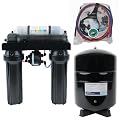 Neo-Pure Residential 4-Stage Reverse Osmosis Water Filtration System, 50 GPD with Alkaline Remineralizer, Permeate Pump, and 3.2 Gallon Black Storage Tank