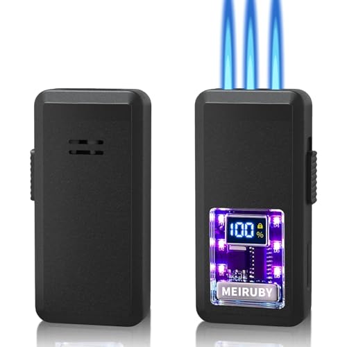 Encendedor Meiruby torch para hombre recargable de butano miniatura 1