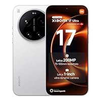 XIAOMI 17 Ultra, Smartphone 16+512 GB, Leica 200MP 75–100mm Telephoto, LOFIC HDR Techonology, HyperAI, White, Manufacturer warranty 2 years + 1 year extra, Charger Not Included