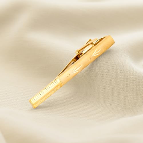 Image of Wynameleri Fashion Tie Pin Gold Plated with Rhinestones for Men in Gift Box