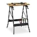 Produktbild Relaxdays Werkbank klappbar, bis 100 kg, Verstellbarer Arbeitstisch, 4 Spannbacken, HBT 75,5 x 56 x 62 cm, Natur/schwarz
