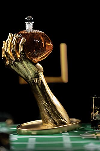 The Wine Savant Football Gifts For Men Dad - Whiskey Decanter With Realistic Quarterback Hand + 2 Glasses thumb #3