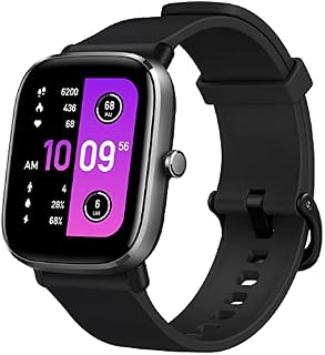 Amazfit [2022 New Version] GTS 2 Mini Smart Watch with Alexa Built-in, 1.55" AMOLED Display, GPS, 68 Sports Modes, 14 Days Battery Life, Heart Rate, Sleep, Stress and SpO2 Monitor, Black