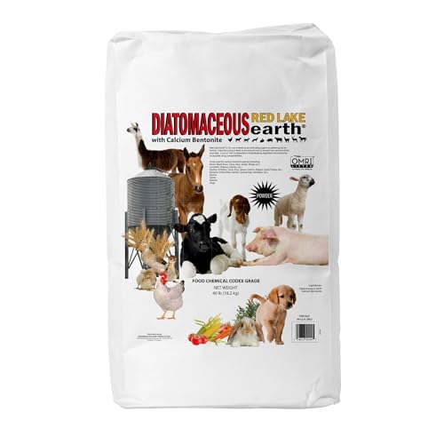 Progressive Planet Red Lake Earth Animal Feed Additive 40Lbs - Natural Diatomaceous with Calcium Bentonite for Poultry & Livestock - Prevents Caking Improves Feed Flow & Maintains Fresh Feed