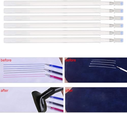 Image of Trial Pack Heat Erasable Fabric Pen Refills (20pcs) | 4 Color Disappearing Ink | Tailor Chalk Alternative for Sewing, Quilting, Embroidery & DIY Fabric Crafts