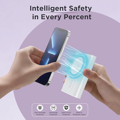 Image of Intex Strong Nova QCPD 10K Poly 10000mAh Wireless Power Bank with 22.5W Fast Charging, 15W Wireless Charging, Type-C Input Output, Built-in Stand, LED Indicators (White)