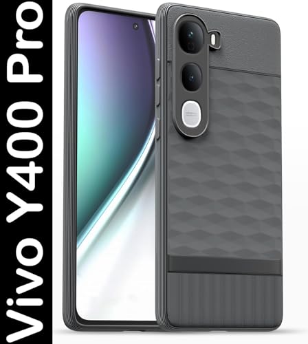 Image of Knotyy Soft Back Cover for Vivo Y400 Pro 5G | Full Camera Protection | Flexible Shockproof Back Case for Vivo Y400 Pro 5G (Grey)