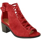 Fashion Thirsty Womens Low Wedge Heel Sandals Lace Up Cut Out Shoes Ankle Strap Size