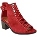 Fashion Thirsty Womens Low Wedge Heel Sandals Lace Up Cut Out Shoes Ankle Strap Size