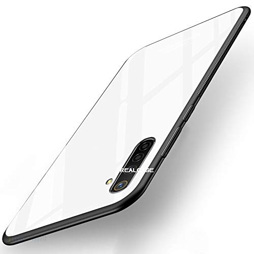 REALCASE Realme 6 Pro Back Cover,Tempered Glass Back Soft TPU Bumper