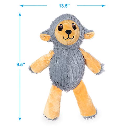 Image of Best Pet Supplies Dog Chew Toys for Small and Medium Dogs, Tough Interactive Squeaky Plush Stuffed Animal Toys - Giraffe & Sheep, Large, PT524-528