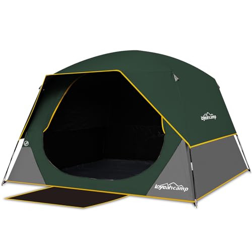 LOYEAHCAMP 4 Person Blackout Camping Tent, Easy...