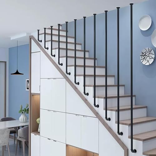 Rampe d'escalier en métal anti-chute pour marches d'angle