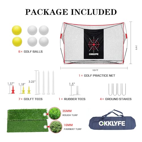Golf Net,10x7FT Heavy Duty Golf Practice Net,Backyard Training Equipment - image 7