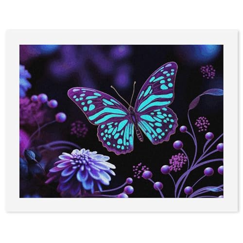 Peinture numérique adulte papillon violet pour s'offrir un moment de détente unique