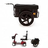 Mobility Scooter Cargo Trailer with Removable Storage Box | Heavy-Duty Two-Wheel Design, Universal Hitch, Large Storage for Shopping and Personal Items | Monarch Mobility (Black)