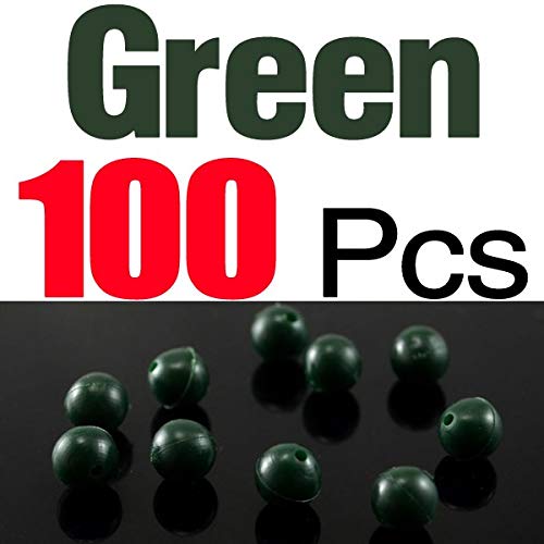 MNFT 100pcs 7mm Brown Black Green Carp Fishing Rubber Beads Terminal