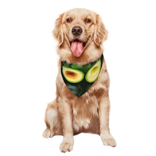 Hundehalstuch, Dreieckstuch, Haustierlätzchen für den täglichen Gebrauch und als Geburtstagsgeschenk für Katzen und Hunde – Frische Avocados