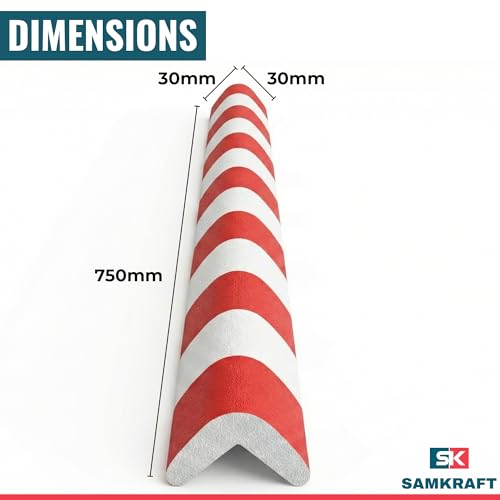 Protection d'angle en mousse 30x30mm pour éviter les blessures et baliser les obstacles
