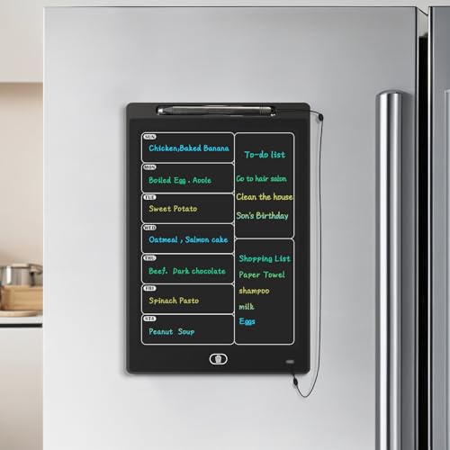 Magnetic Weekly Chore Chart for Adults, 9.8”×6.7” Small to Do List Dry Erase Board for Fridge Grocery Shopping Kitchen Menu Planning Whiteboard Refrigerator Digital Notepad Blackboard Meal Planner