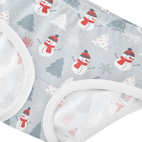 Girls Underwear Soft Cotton Christmas Tree Snowman Kids Panties in Sizes 2/3t, 4t, 5t, 6 and 84