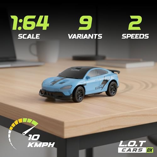 Image of L.O.T Cars Dash Remote Control Car Toy | 2.4Ghz, 1:64 Scale | Rc Cars, Rc Drifting Cars, Proportional Steering, Birthday Gift, Dual-Speed Modes & Lights with 100m Remote Range (Street White)