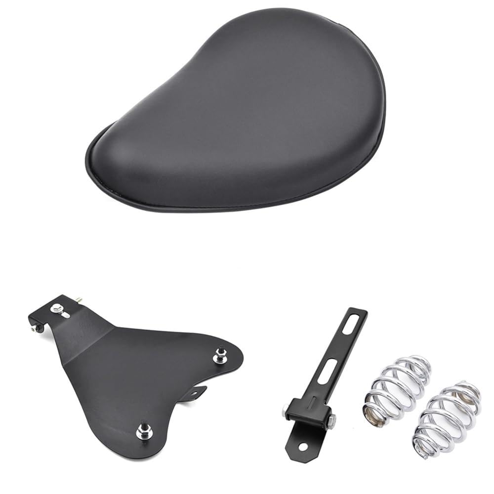 Asiento motocicleta para rutas custom con soporte de muelles tipo Bobber 7