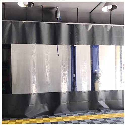 Lona transparente de PVC impermeable para exteriores con ojales para lavado de coches, muebles de jardín, lonas resistentes a los rayos UV, 500 g/m2 personalizable (color: transparente Tamaño: 3 x 3 m