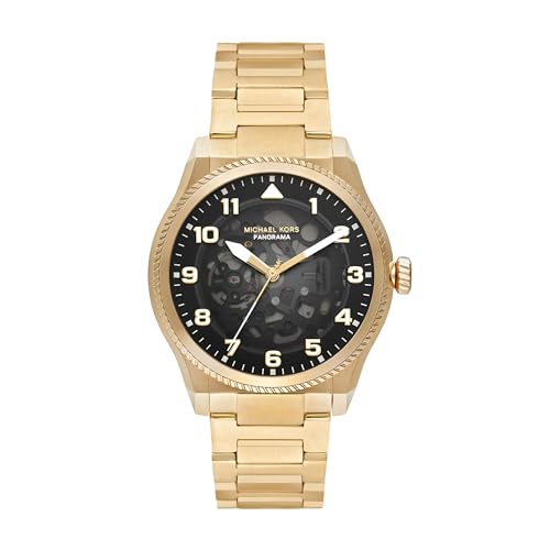 Image of Michael Kors Panorama Gold Automatic Stainless Steel Watch MK9218