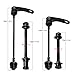 Moicstiy 1Pair Quick Release Bicycle Hubs and Steel Axles, Black Quick Release Bike Axle Hollow Hub Shaft Front and Rear Axle Kit for Mountain Bike (4Pcs)