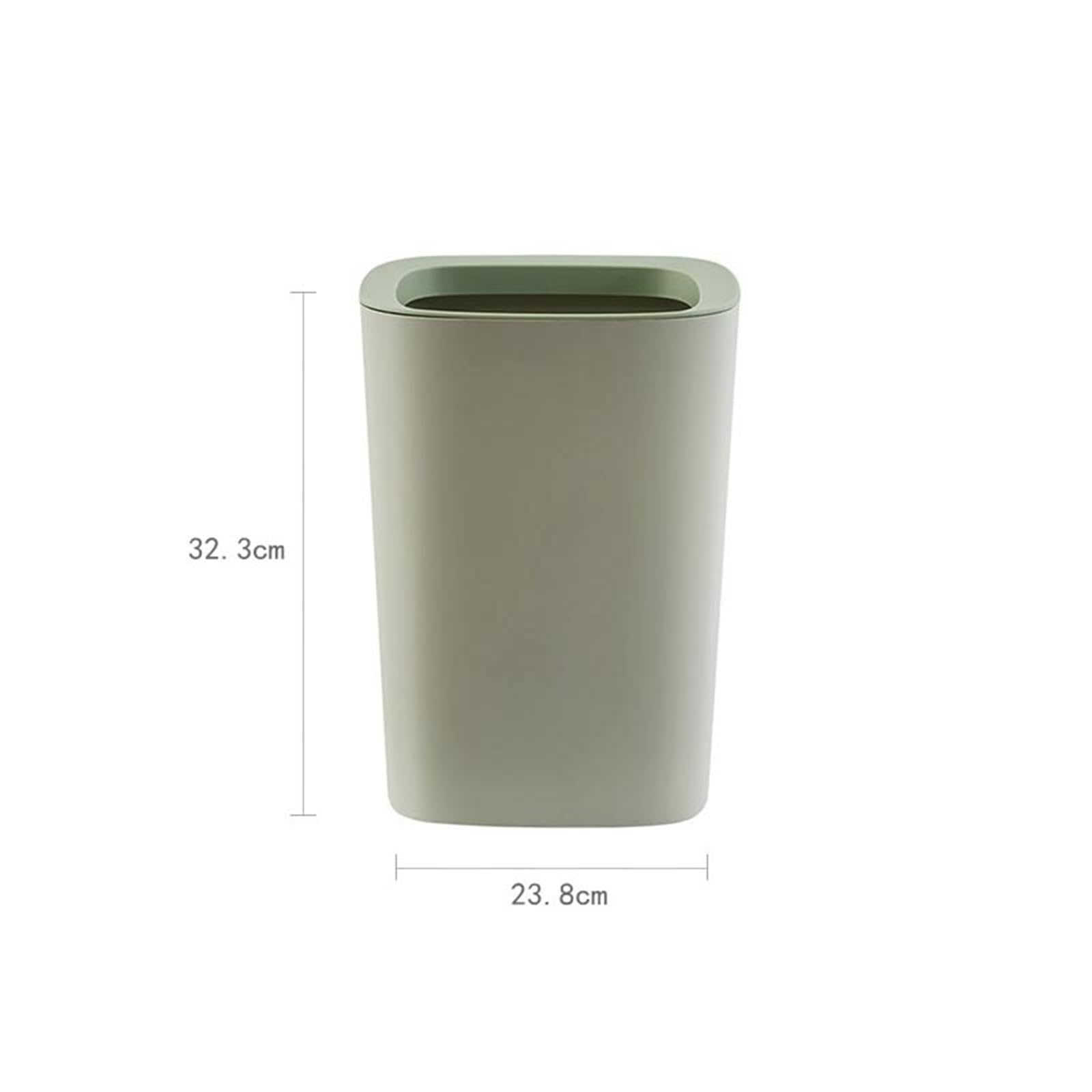 Mały kosz na śmieci do sypialni, 15 l, do domu, kuchni, biura, łazienki, biały
