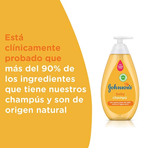 Johnson’s BabyChampú clásico con fórmula No llores más (500 ml), champú infantil para niños y bebés hipoalergénico y con pH equilibrado, champú sin sulfatos ni parabenos - imagen 2