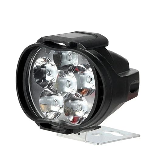 Faro De Motocicleta Faros Delanteros Motocicleta Alto Brillo Resistentes Para Scooter Lámparas Auxiliares Focos Trabajo 6 Bombillas LED Antiniebla Interruptor(1Piece)