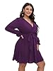 SCOMCHIC Women's Plus Size Long Sleeve Wrap V Neck... #2