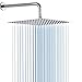 12 Inch Rain Shower Head with 15 Inch Solid Brass Extension Arm, RODDEX Square Waterfall Showerhead, High Pressure Rainfall Rainforest Raindrop Rainhead, Stainless Steel, 12 Inch Head + 15 Inch Arm