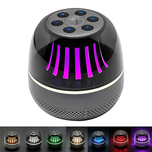 Portable Bluetooth Speaker with White Noise Machine, LED Color Lights, Aromatherapy Diffuser, Sleep Sound Machine for Sleep, Yoga, Home, Office & Bedroom, Gift for Women, Men, Kids & Friends