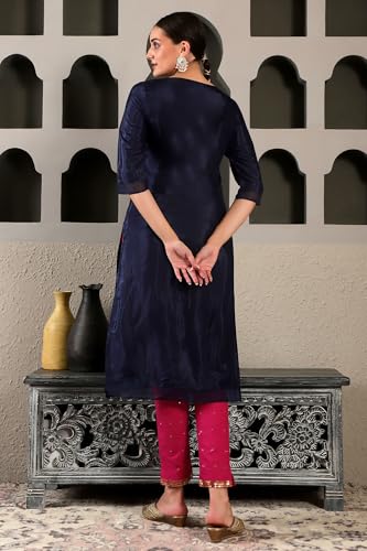 Image of W for Woman Women's Viscose Regular Fit Casual Kurta