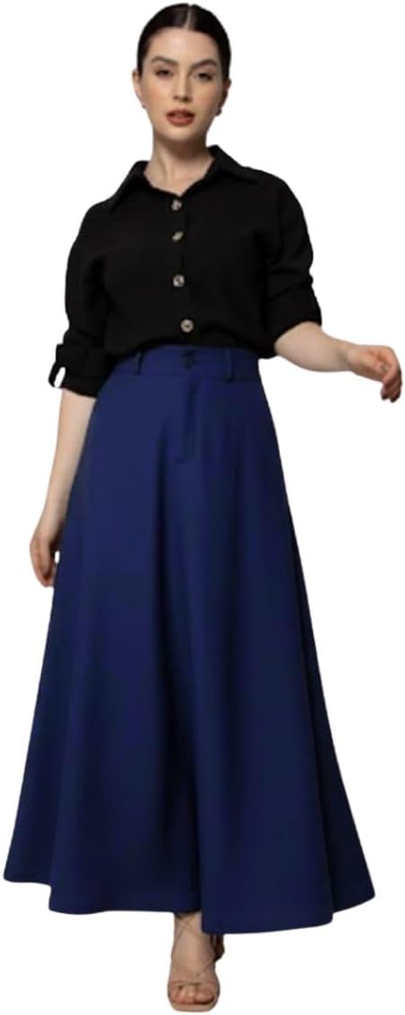 Saia longa feminina social com bolso evangélica ALFAIATARIA sai-007