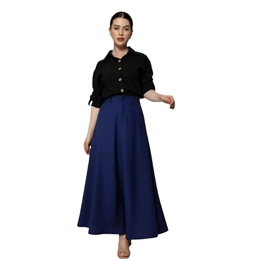 Saia longa feminina social com bolso evangélica ALFAIATARIA sai-007