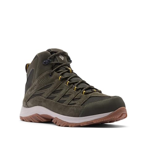 Columbia Men's Crestwood Mid Waterproof, Deep Olive Stinger, 7.5